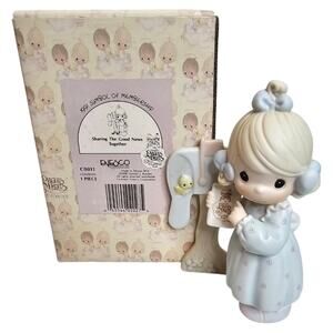 Precious Moments Sharing the Good News Together Porcelain Figurine 1991